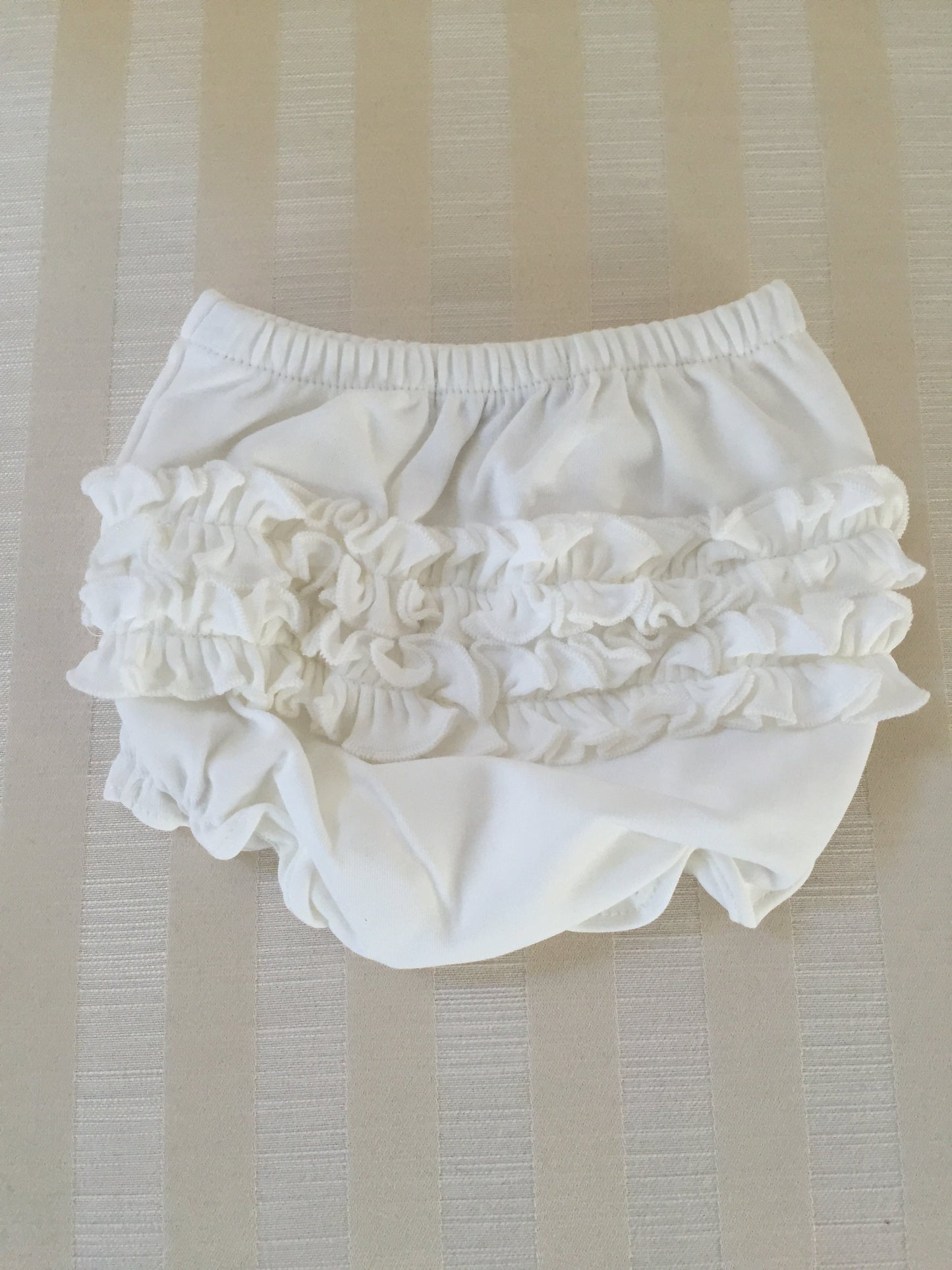 Solid Creme Ruffle Bloomers for Girls