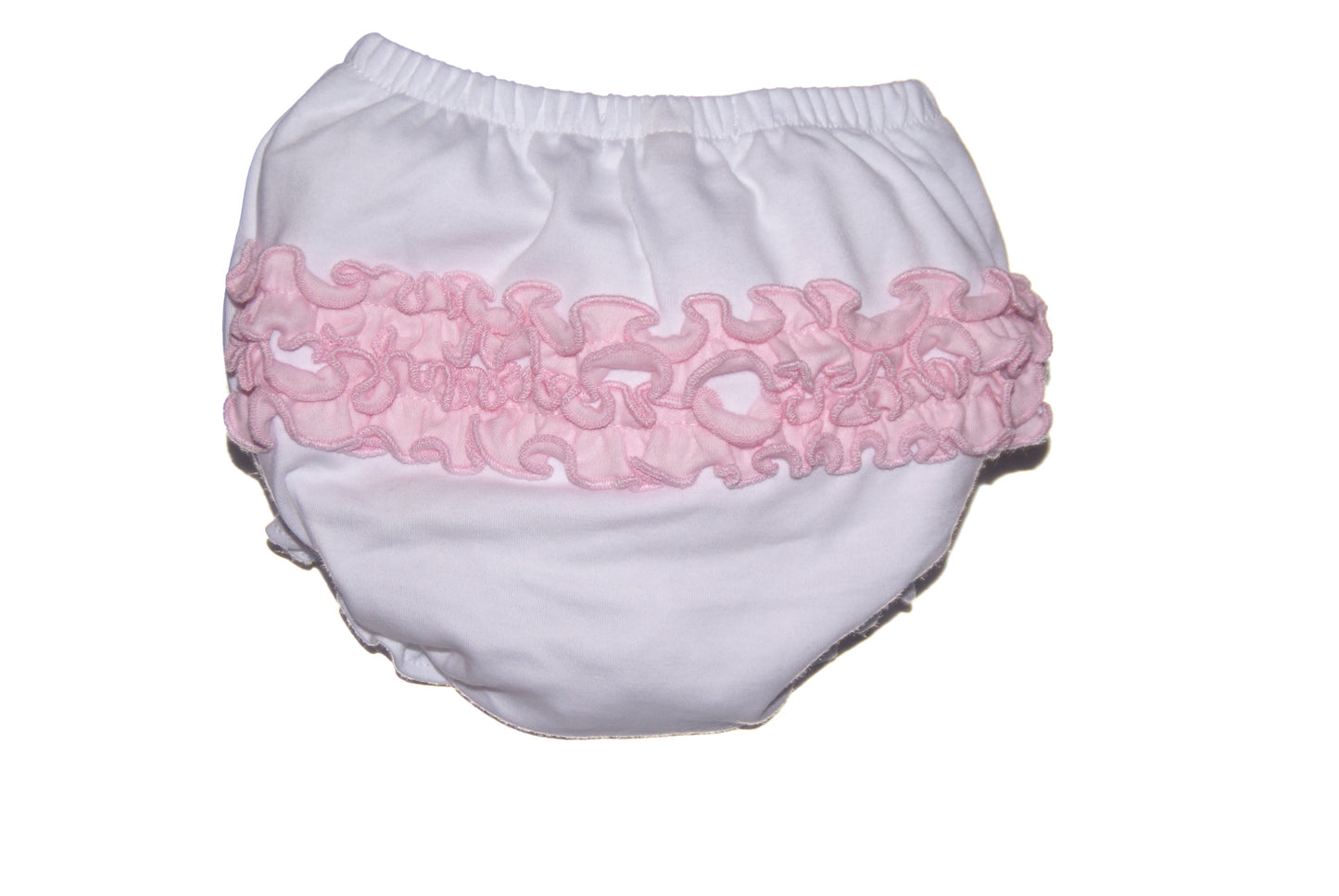 White with Pink Ruffle Bloomers for Girls