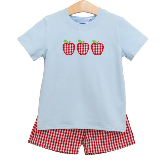 Apple Trio Short Set by Trotter Street Kids