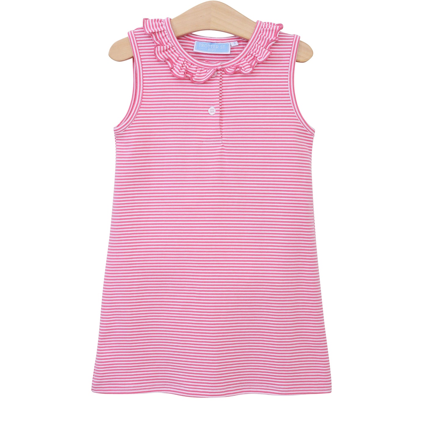 Nora Dress-Pink Stripe by Trotter Street Kids