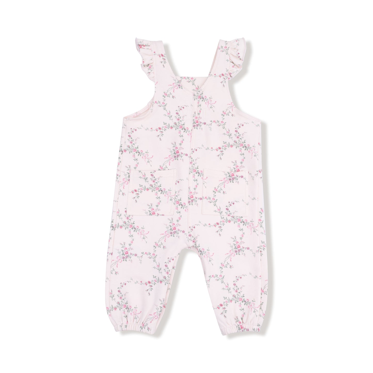 Antoinette Floral French Terry Overalls by Angel Dear