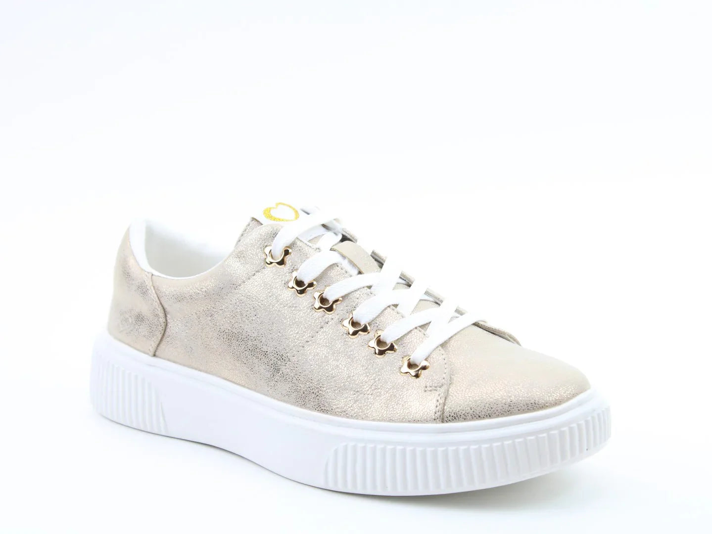 Feather Shimmer Trainers Gold