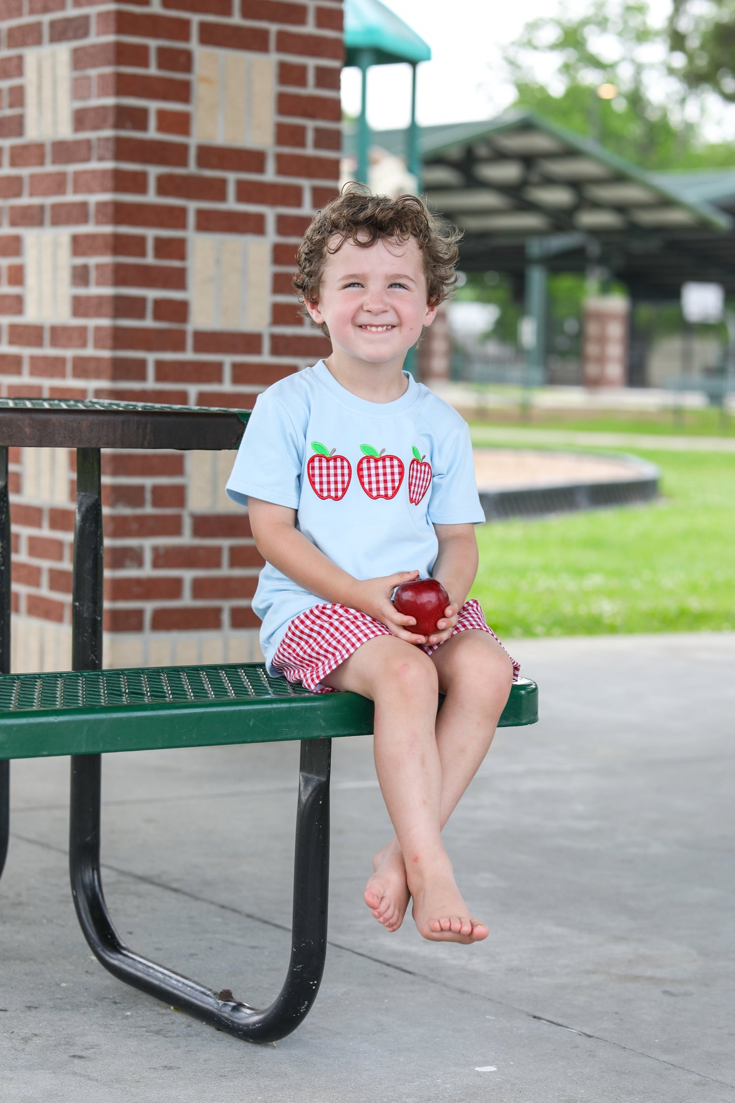 Apple Trio Short Set by Trotter Street Kids