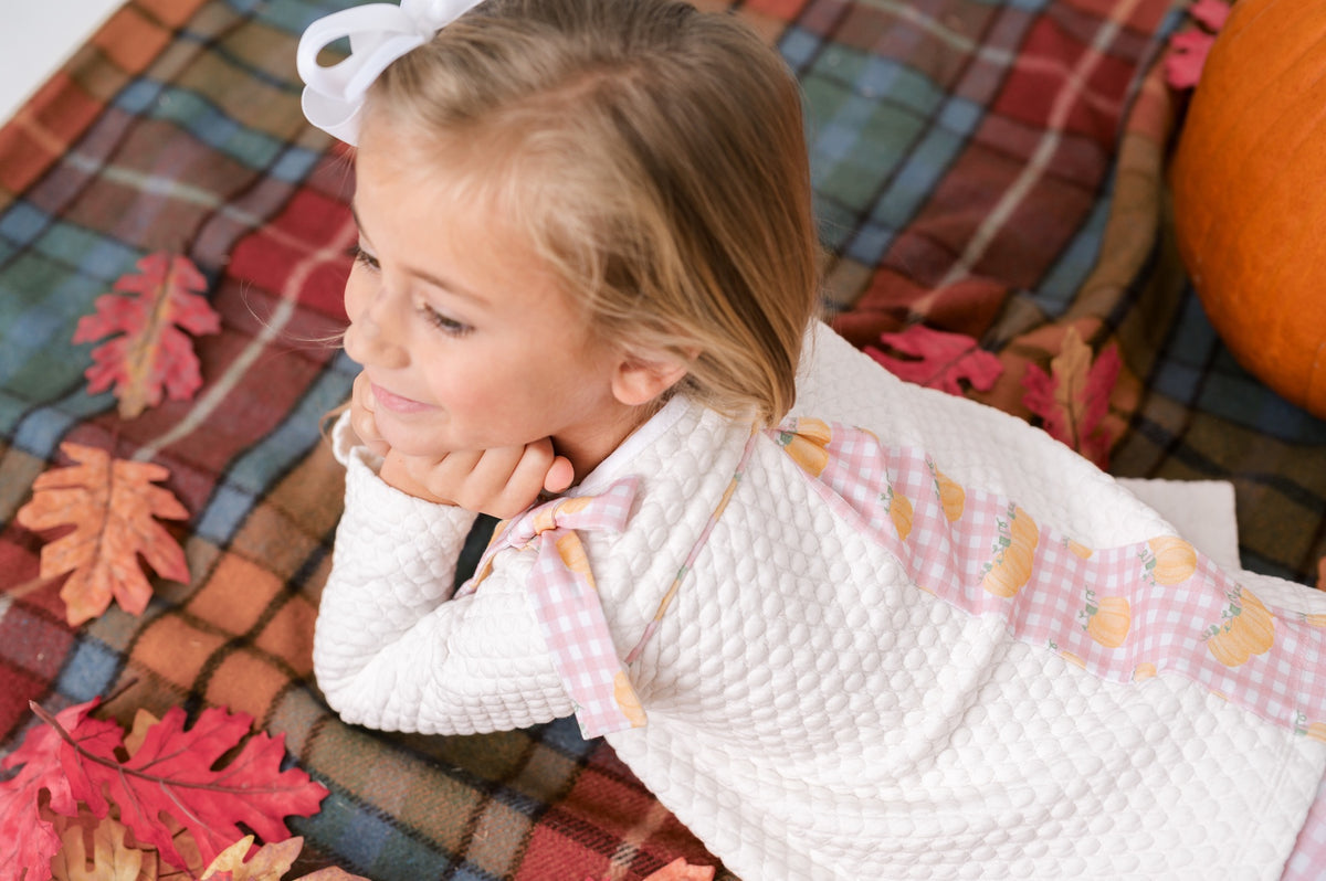 Madeline Legging Set-Worthington White Quilted/Little Pumpkin by Lullaby Set