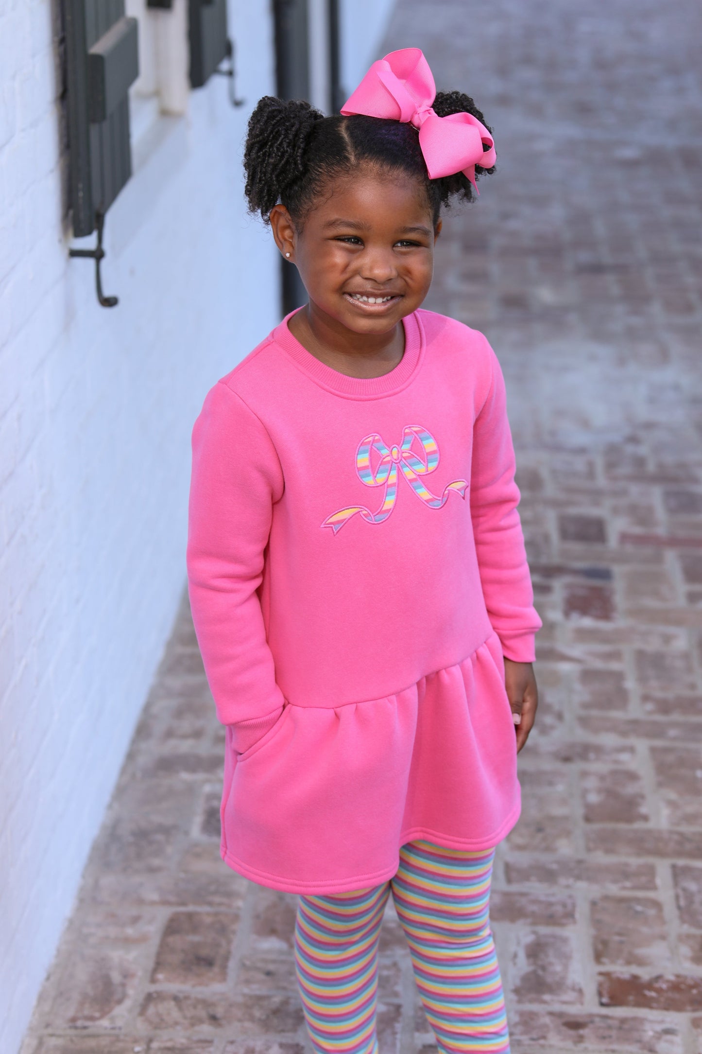 Bow Tunic Sweatshirt Set by Trotter Street Kids