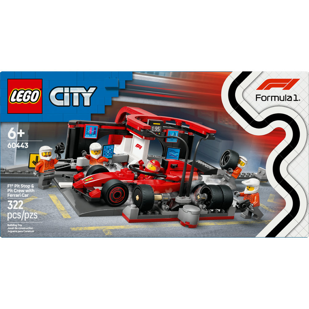 LEGO F1 Pit Stop & Pit Crew with Ferrari Car | City