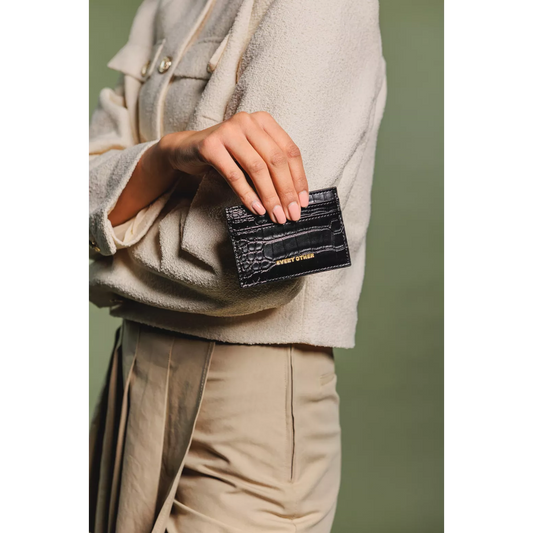 Croc Card Holder - Black