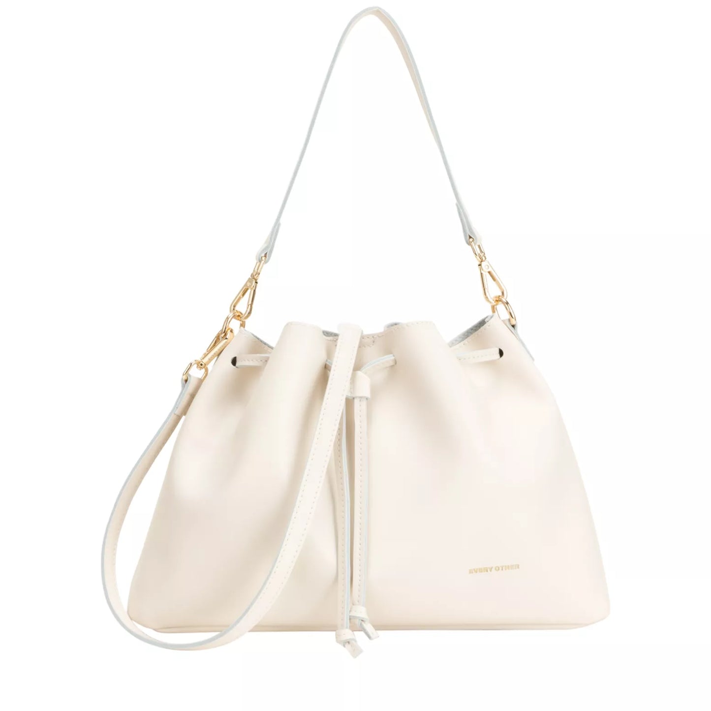 Drawstring Shoulder Crossbody Bag - Off-White
