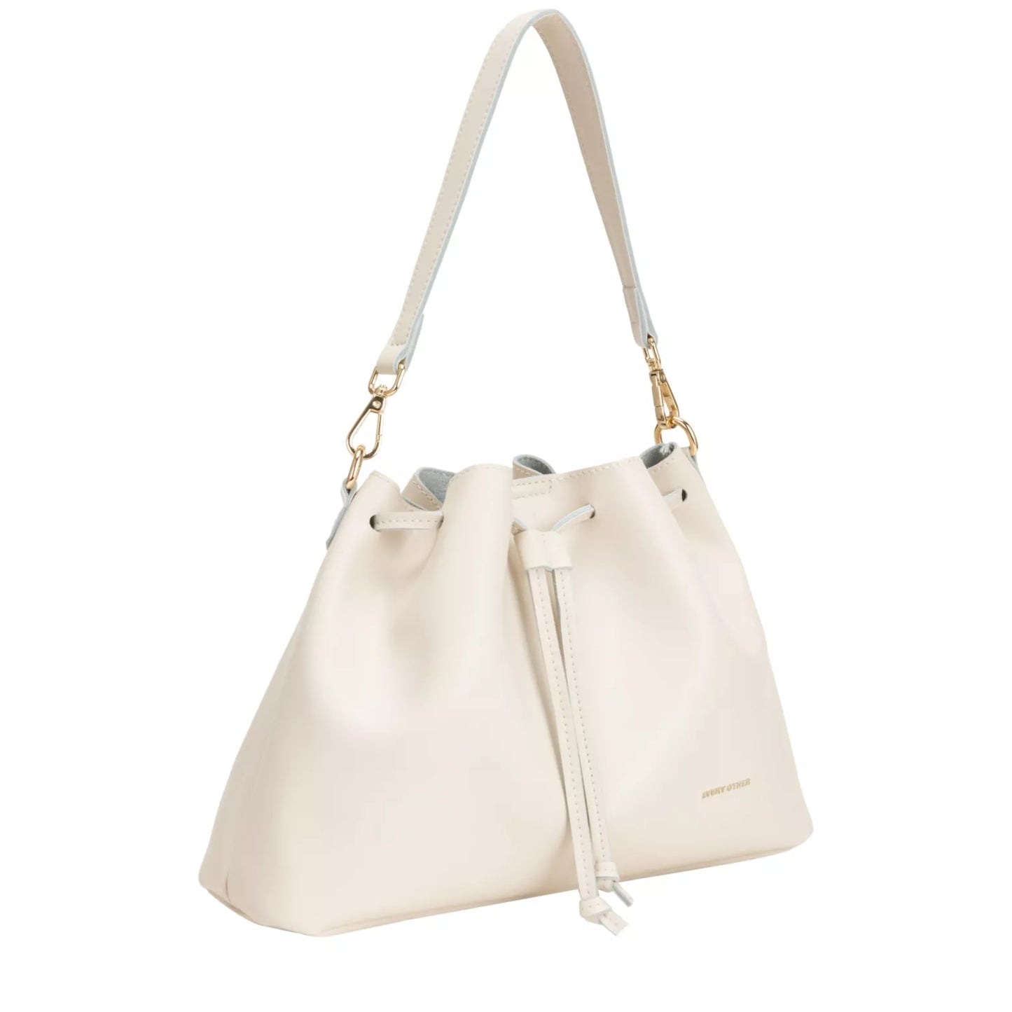 Drawstring Shoulder Crossbody Bag - Off-White