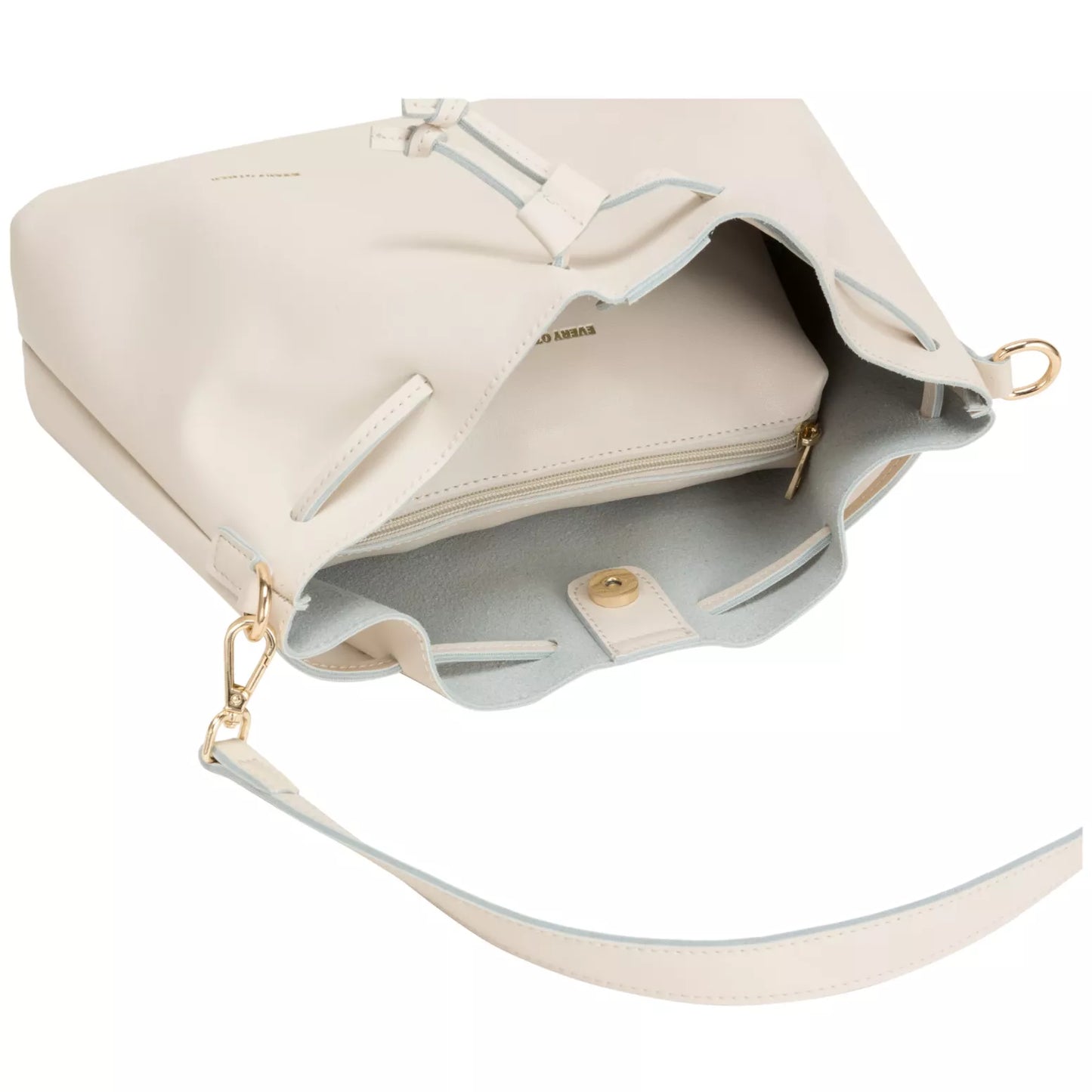 Drawstring Shoulder Crossbody Bag - Off-White