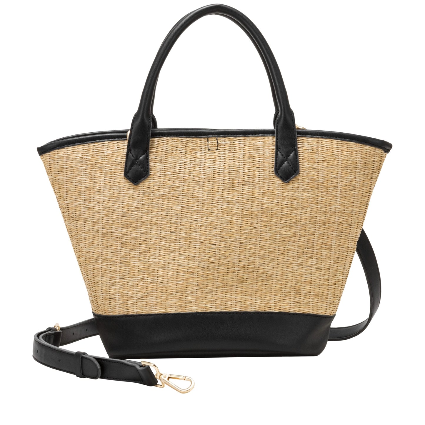 Straw Grab Bag - Black