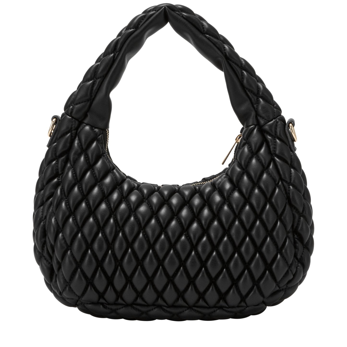 Quilted Grab/Cross Body Bag - Black