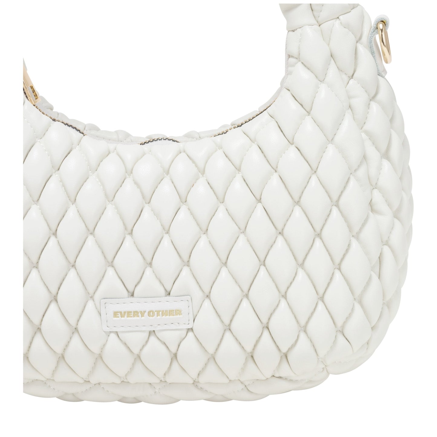 Quilted Grab/Cross Body Bag - White