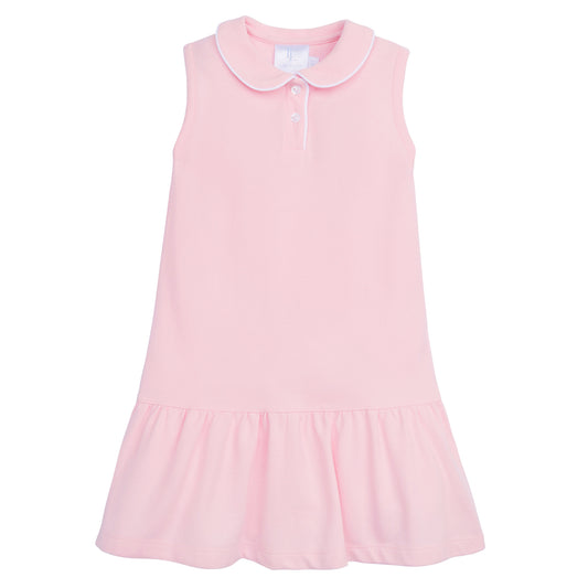 Sleeveless Polo Dress -Light Pink by Little English