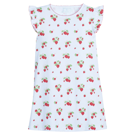 Angel Sleeve Dress-Strawberry by Little English