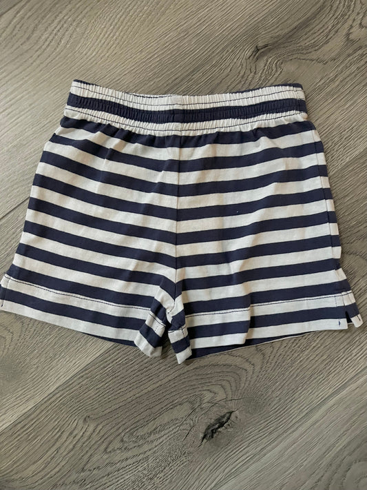Navy Stripe Shorts by Luigi Kids