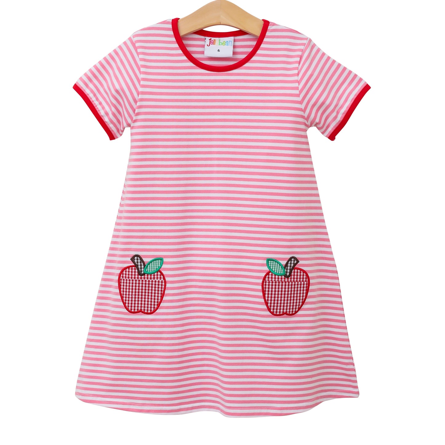 Apple Pocket Applique Dress by Jellybean
