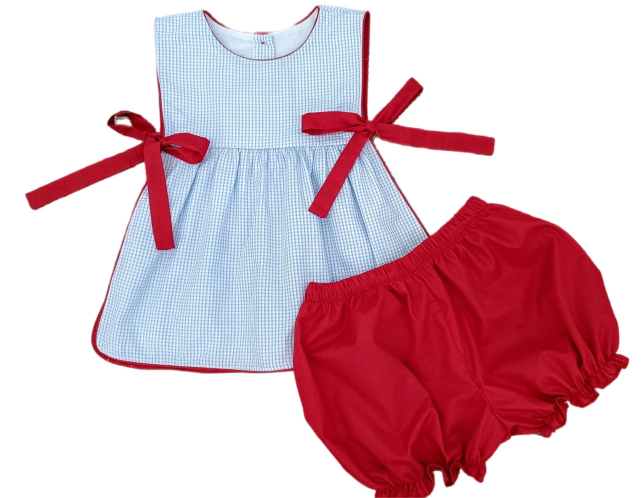 Abigail Bloomer Set Patriotic Seersucker by James and Lottie