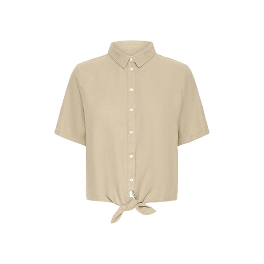 Ihlinno Tie Shirt - Beige Timber Wolf