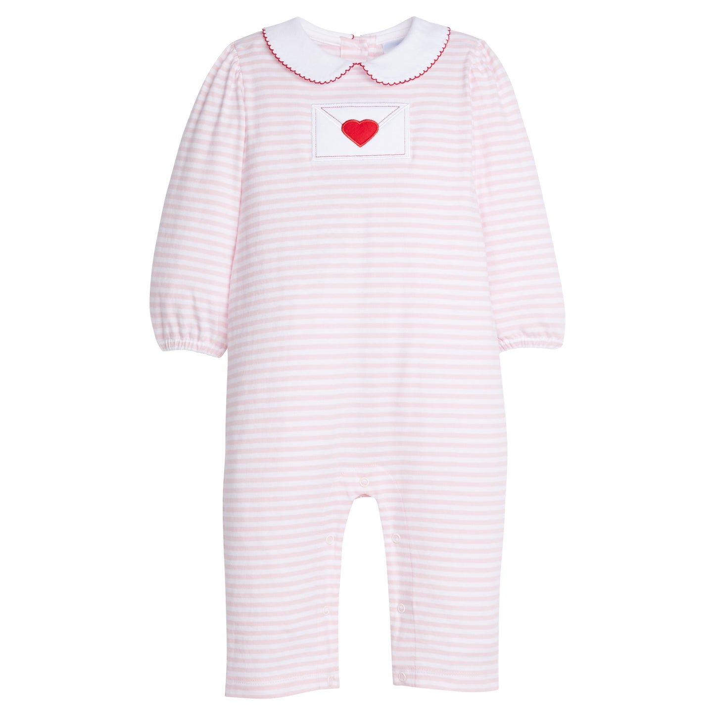 Love Letter Peter Pan Appliqué Romper by Little English