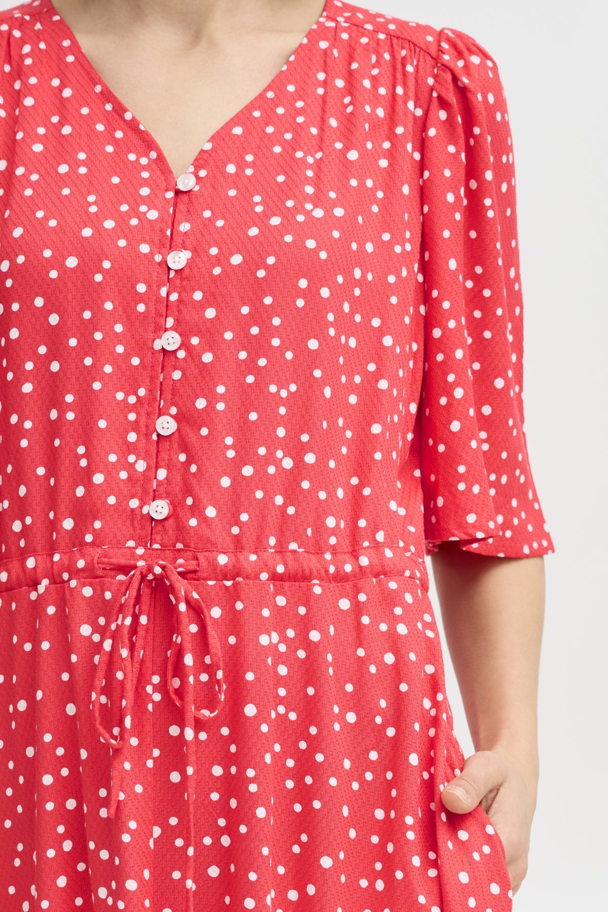 FrKamma Coral Spotty Dress