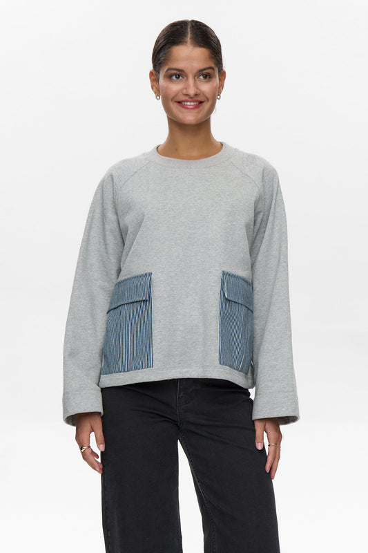 NUZHELLY SWEATER - Medium Grey