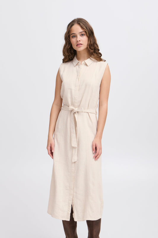Ihlinno Shirt Dress - Cream