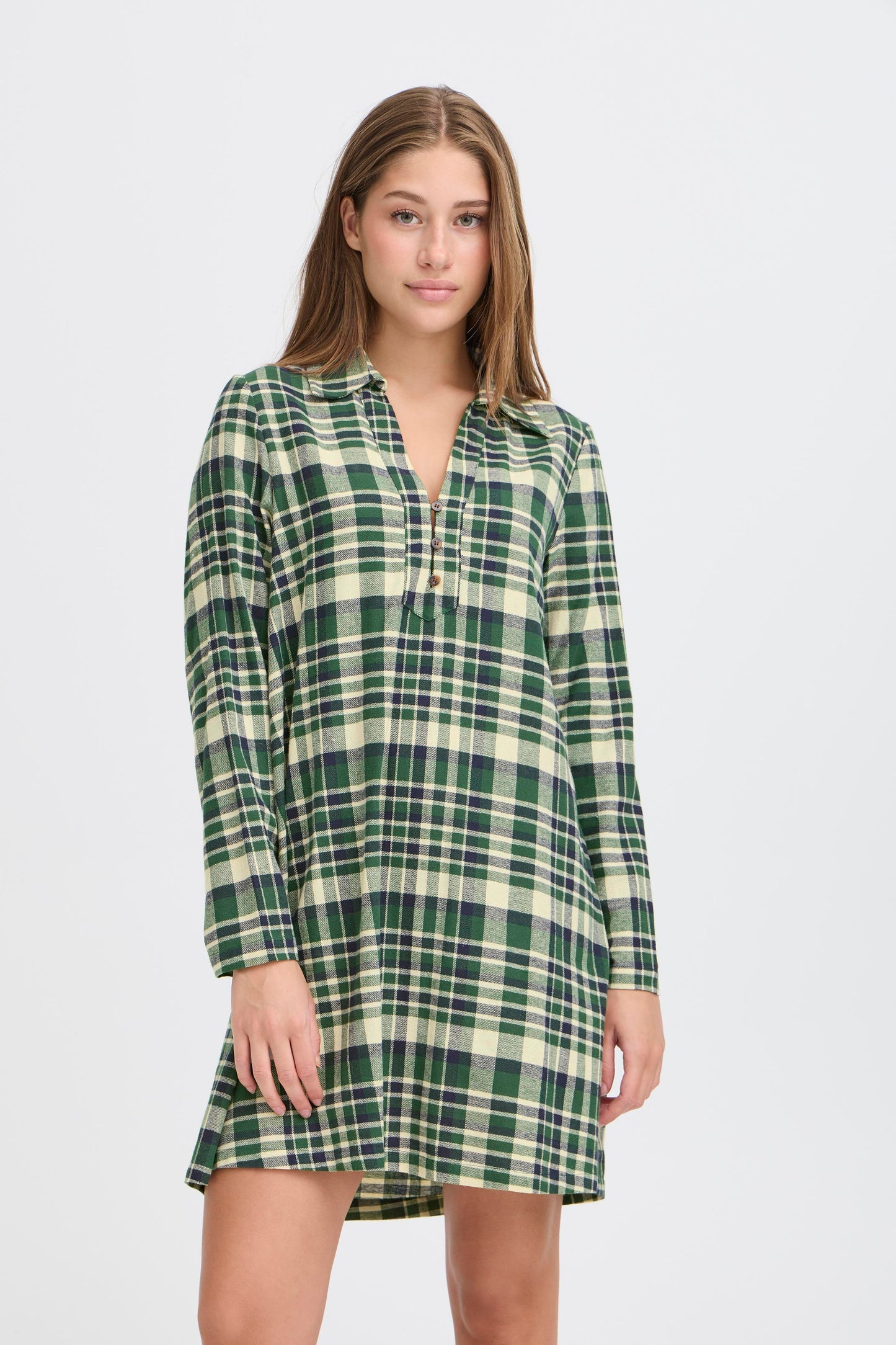 Ihtamanna Dress - Pineneedle Check