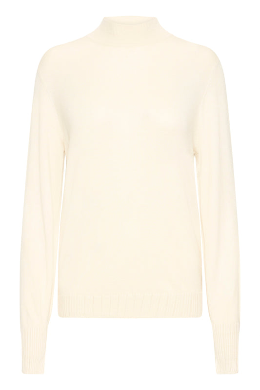 Ihmafa Turtleneck Top - Almond Milk Cream
