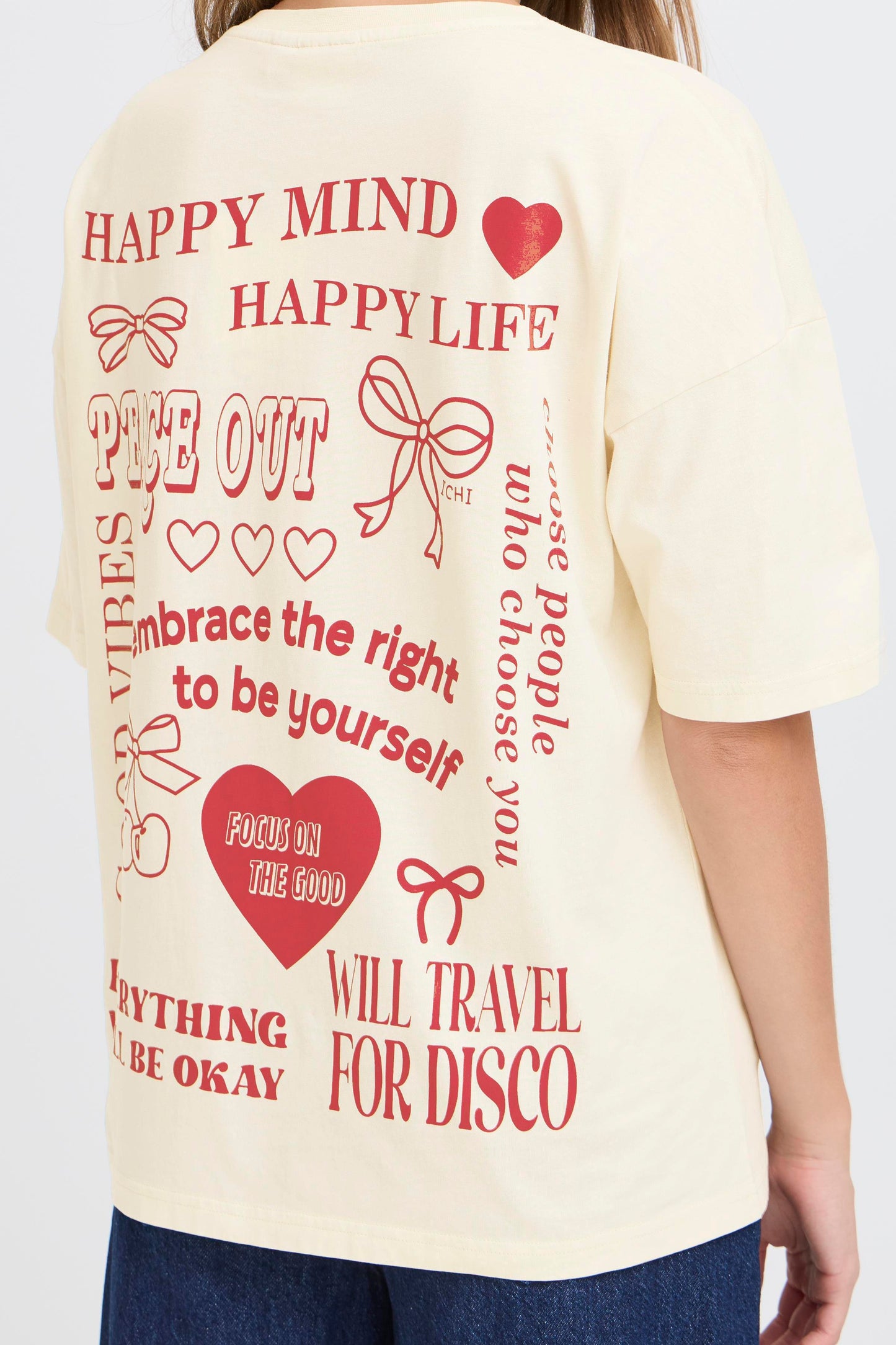 Ihnabino T-Shirt - Beige and Red