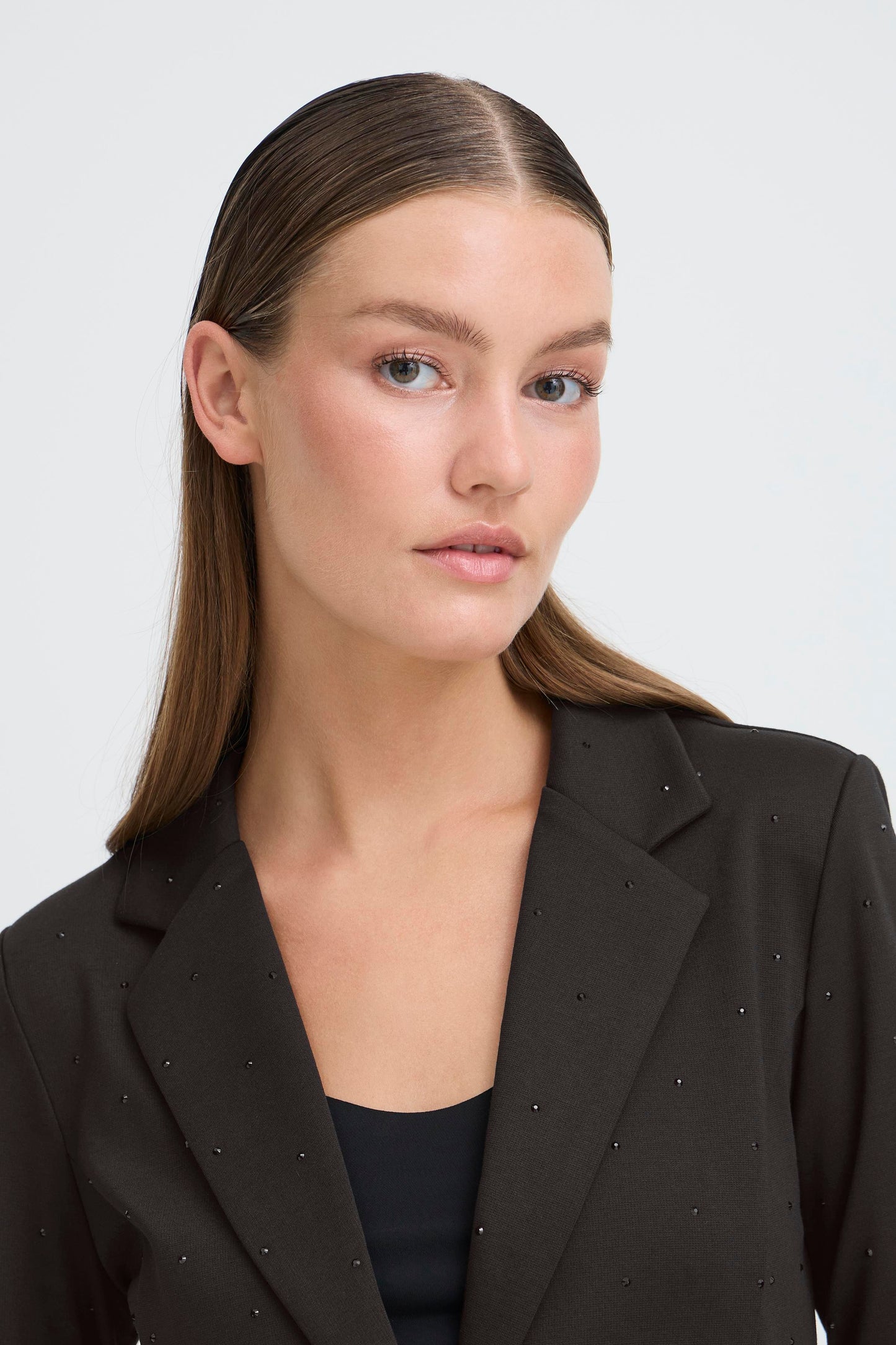 Ihkate Rhinestone Blazer - Black Sparkle Jacket