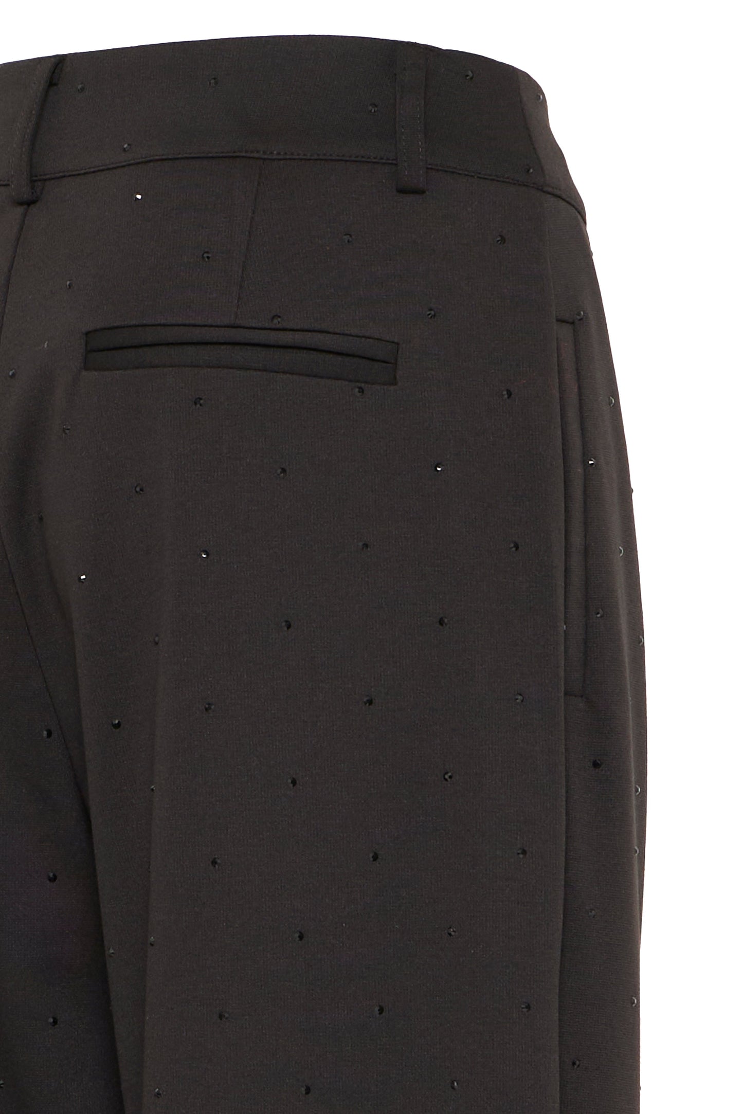 Ihkate Rhinestone Pants - Black Sparkle Trousers