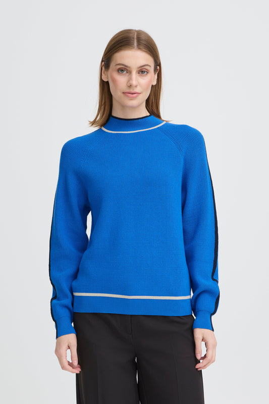Ihboston Knit - Blue with White Edging