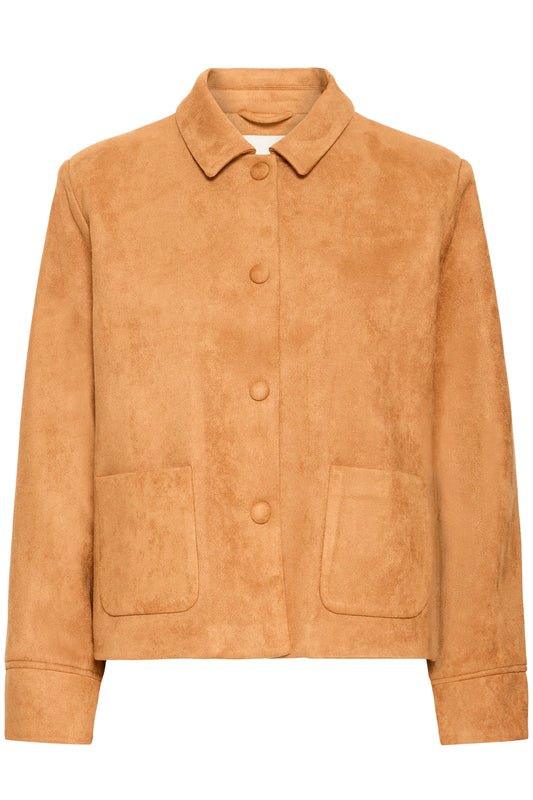 Ihcrevo Jacket - Tan Faux Suede