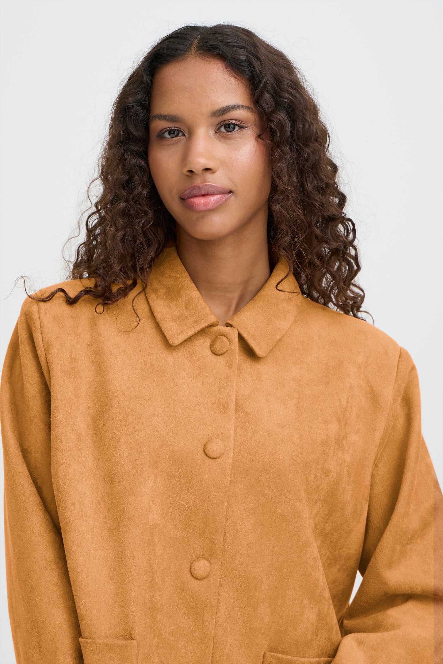 Ihcrevo Jacket - Tan Faux Suede
