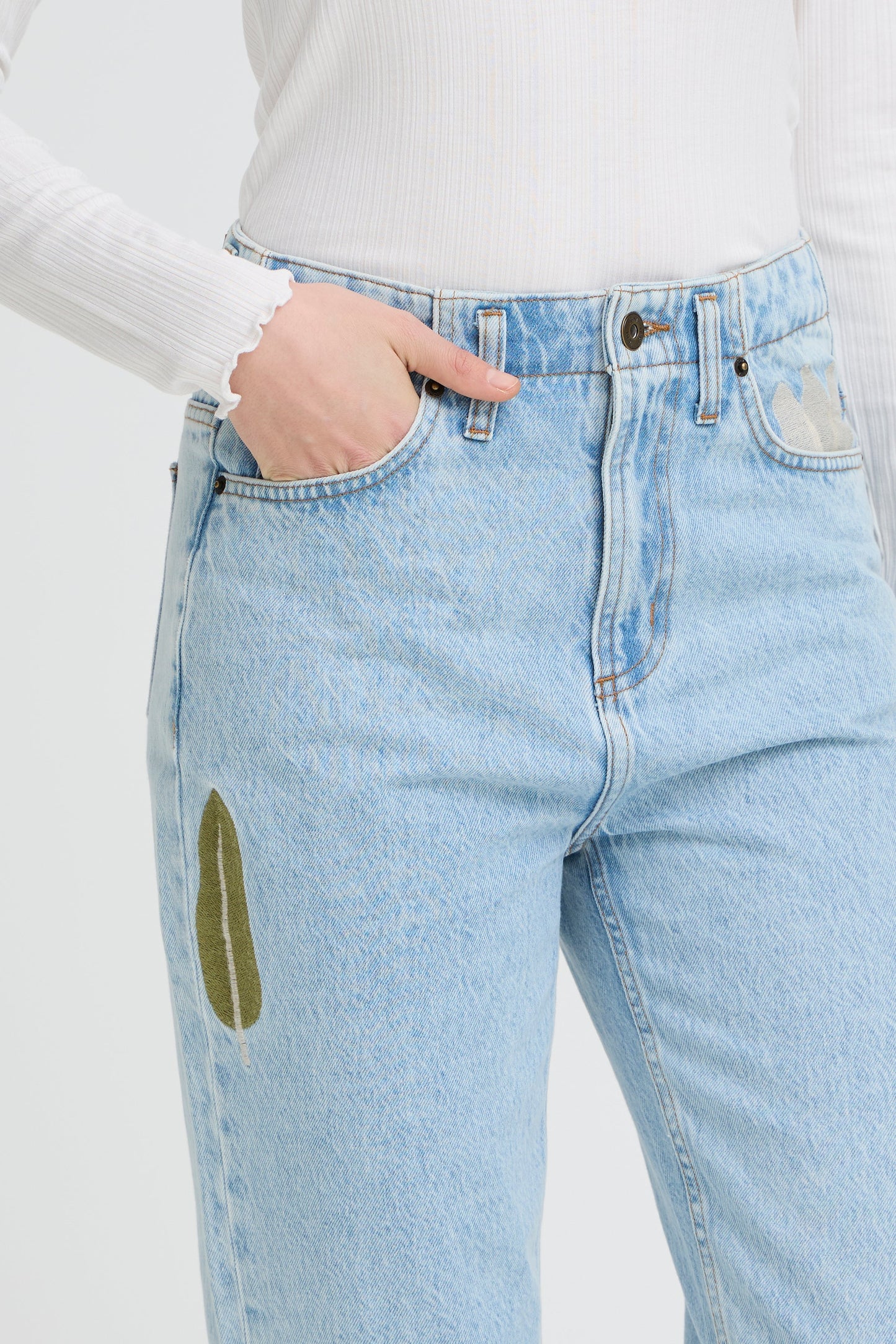 Ihbauve Jeans- Denim Embroidered