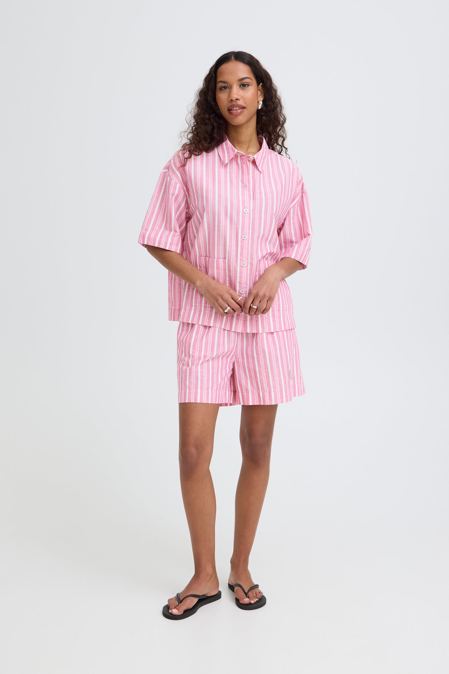 Ihindra Shirt - Wild Orchid Pink Stripe