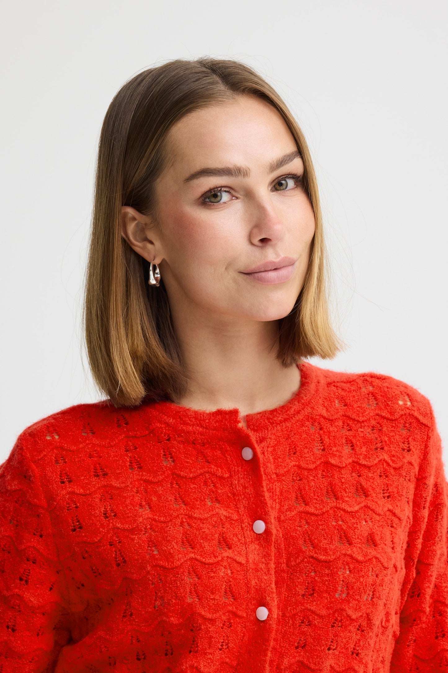Ihbaila Cardigan - Fiery Red