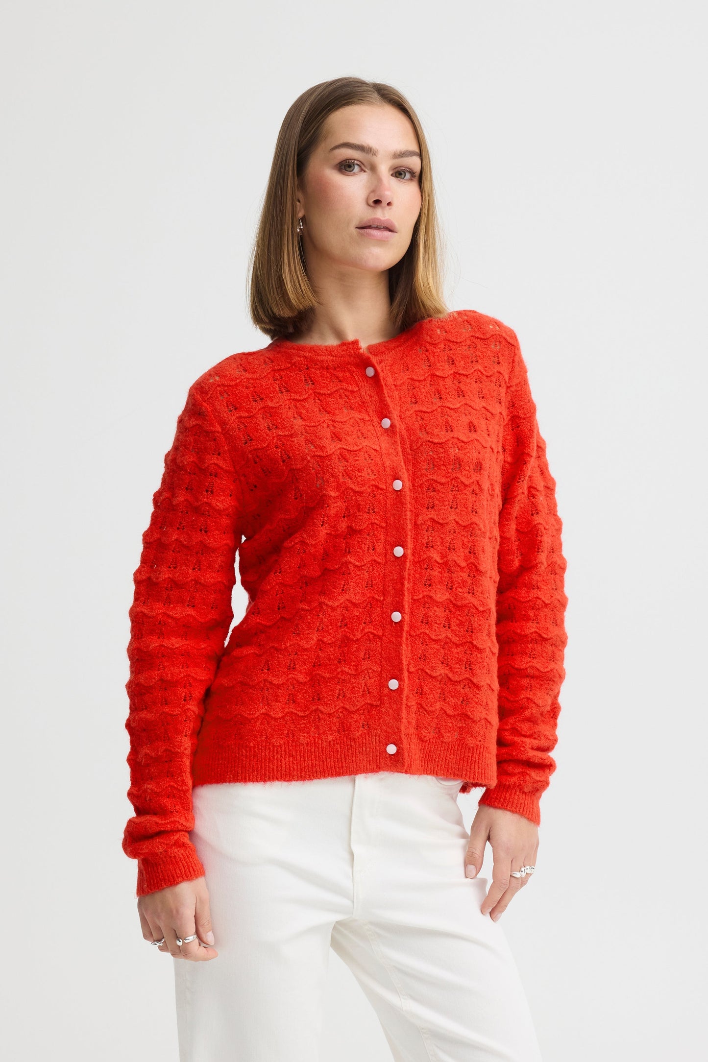 Ihbaila Cardigan - Fiery Red