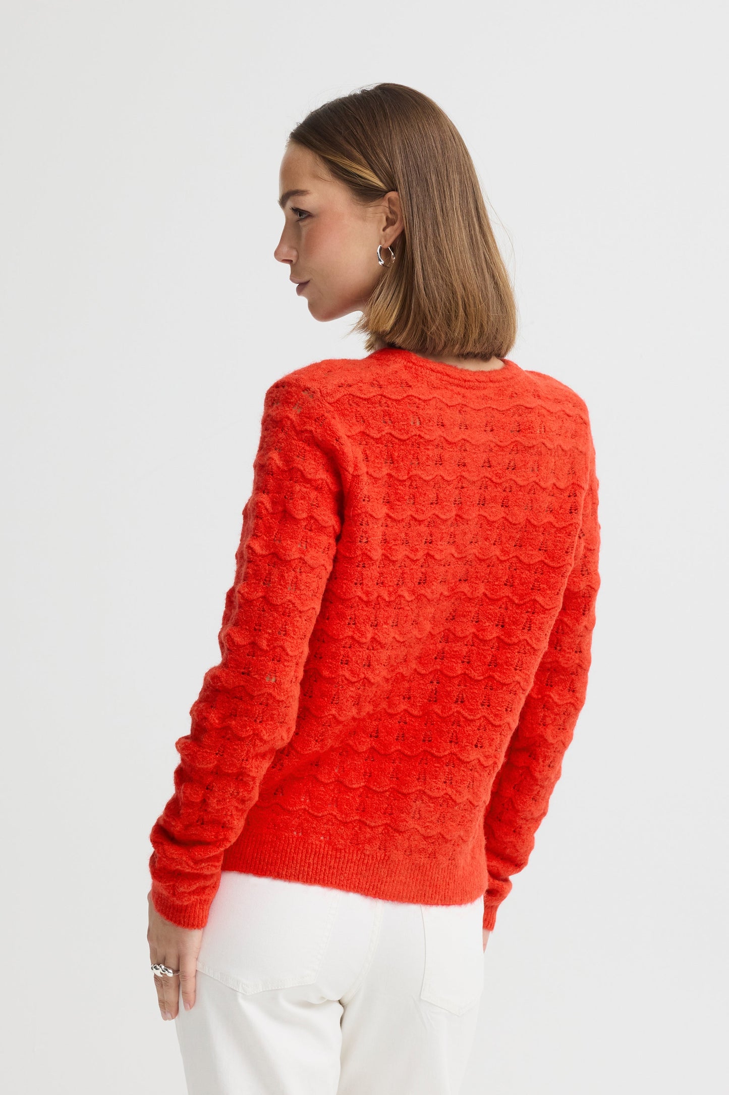 Ihbaila Cardigan - Fiery Red