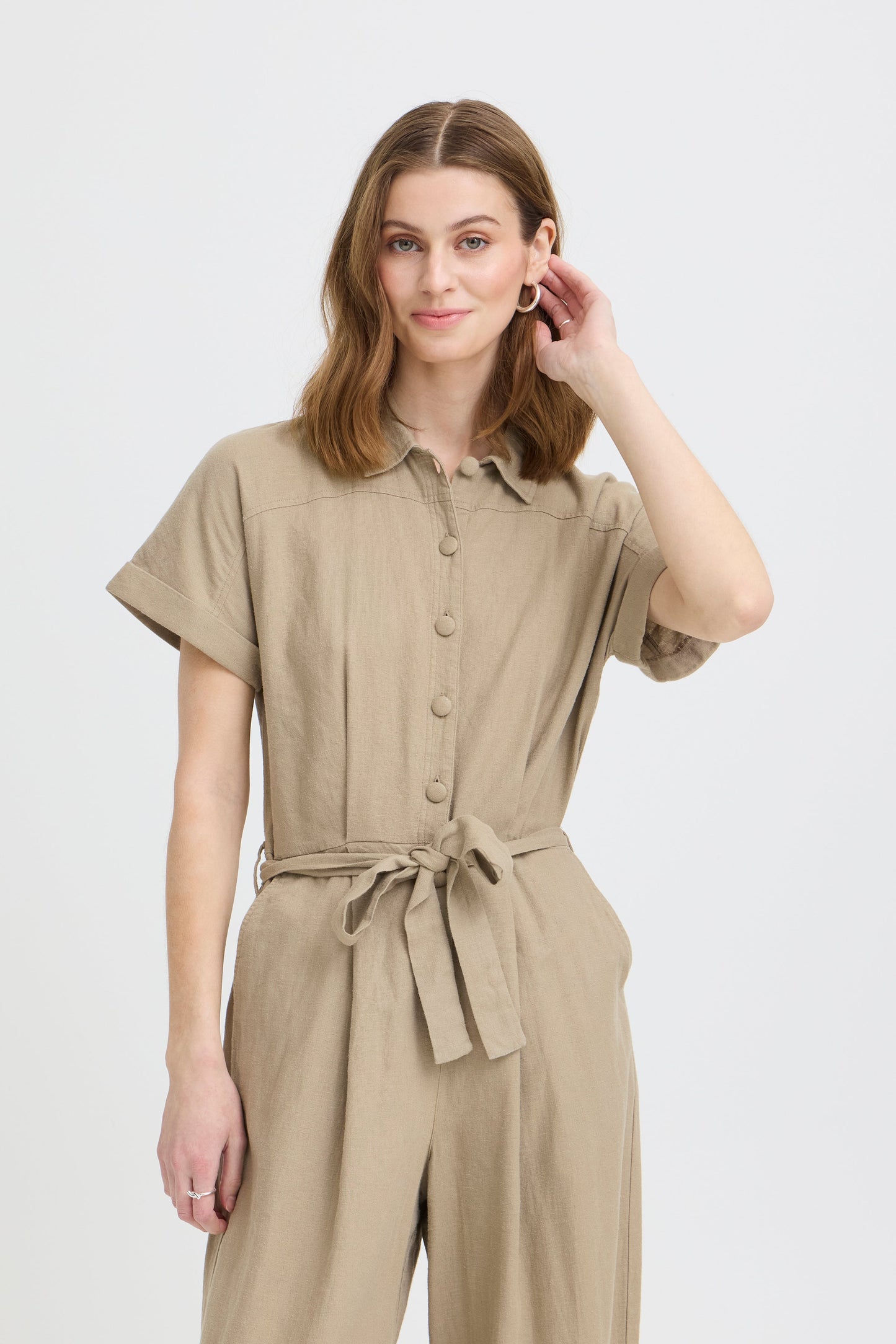 Ihlinno Jumpsuit - Beige Timber Wolf