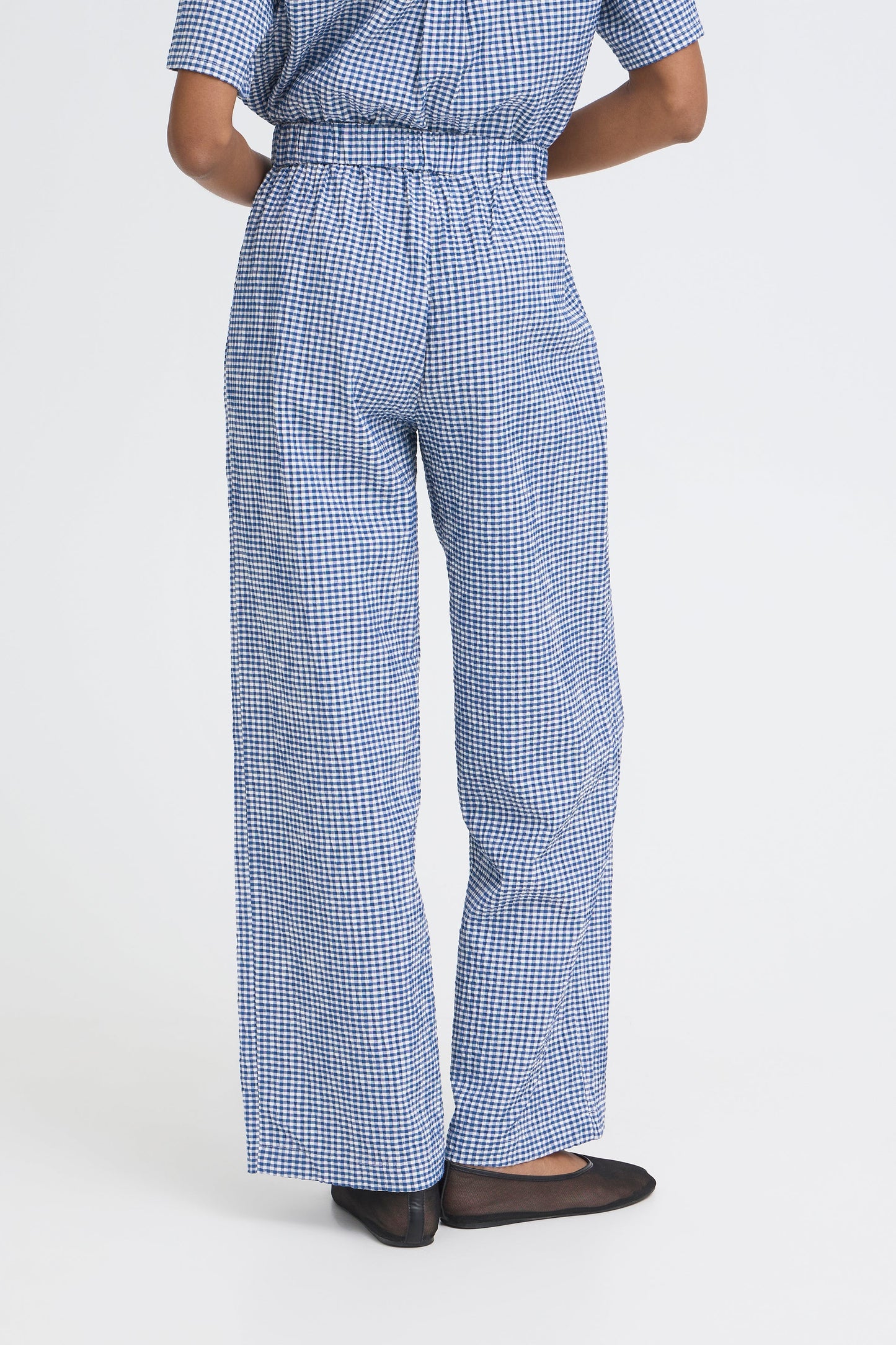 Ihjilma Trousers - Navy Gingham