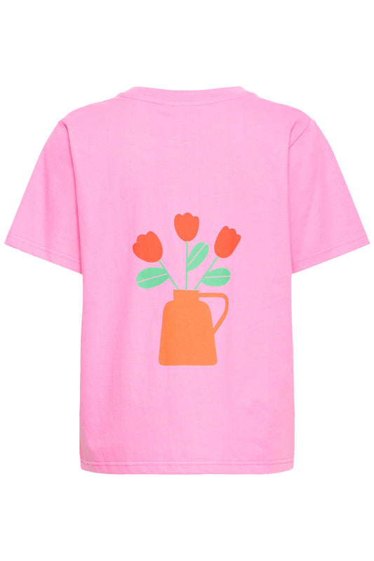 Ihlabette Short Sleeve T-Shirt - Wild Orchid Flower Vase