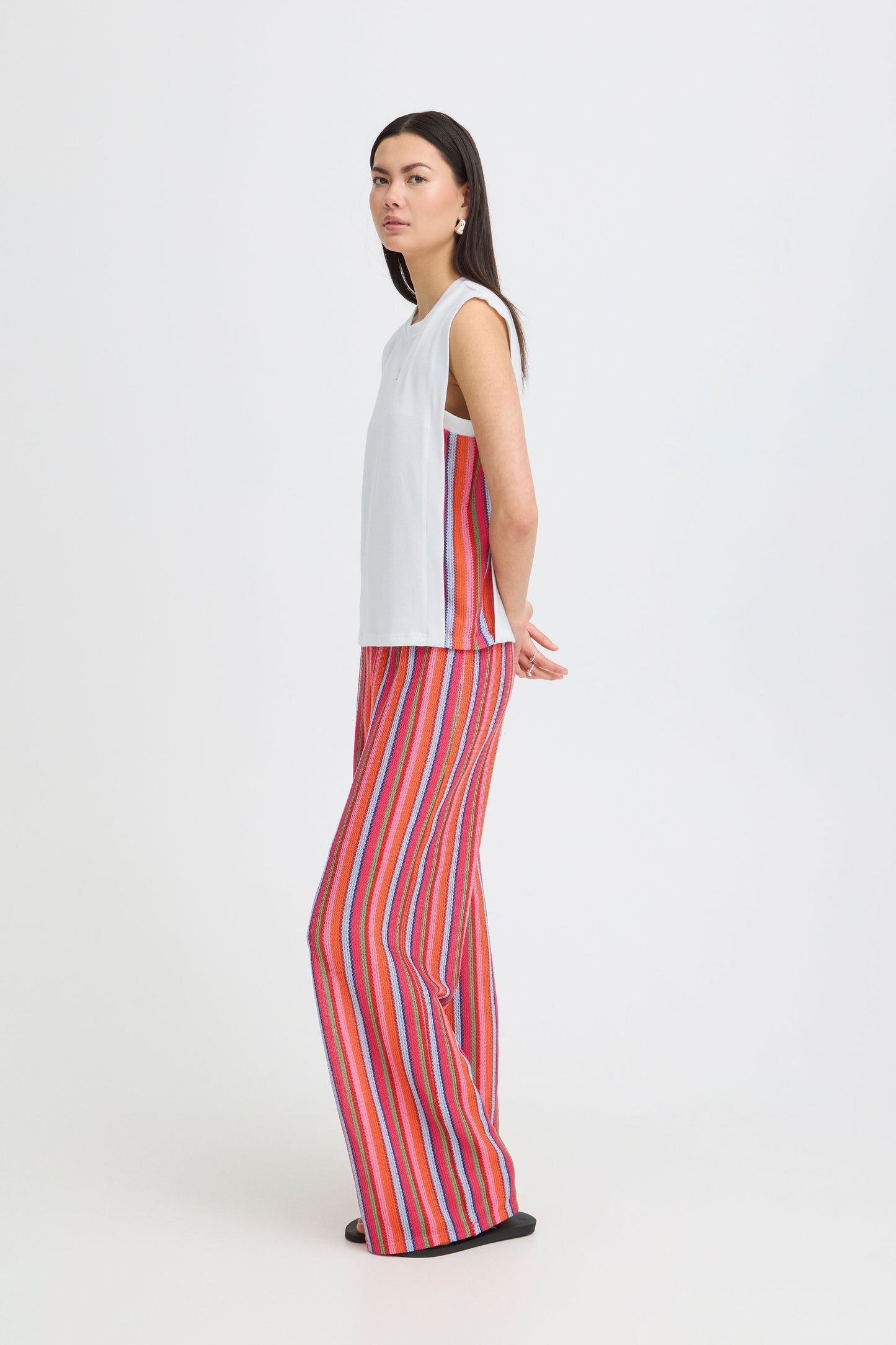 Ihlibella Top - White with Rainbow Sides