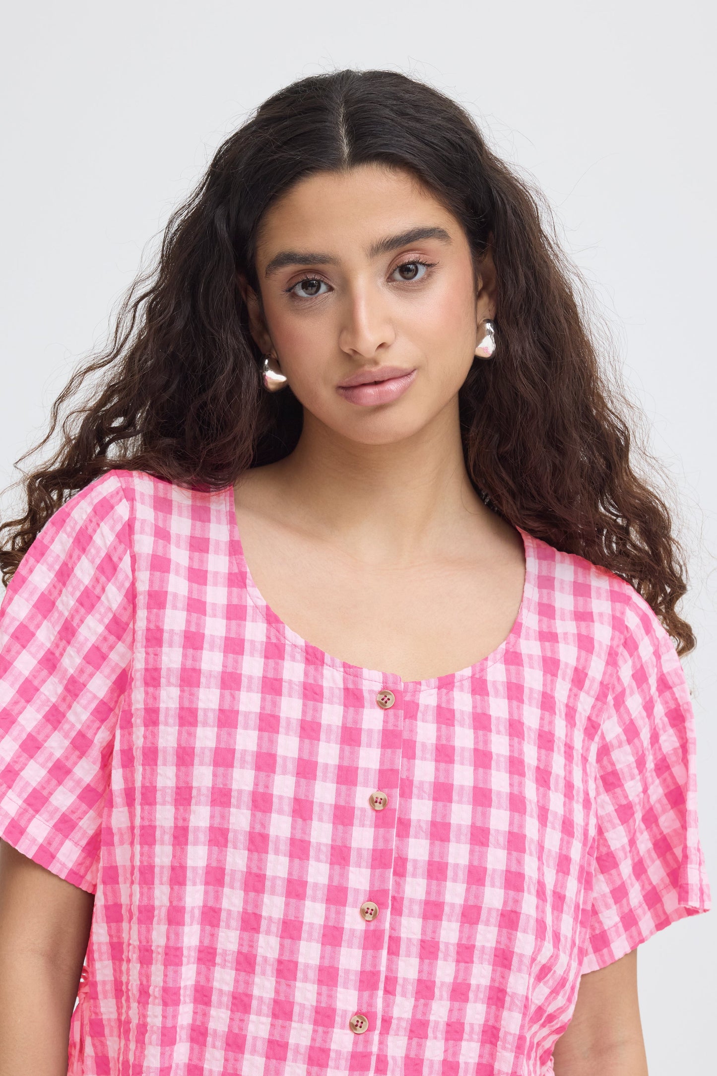 Ihfelicia Top - Very Berry Gingham