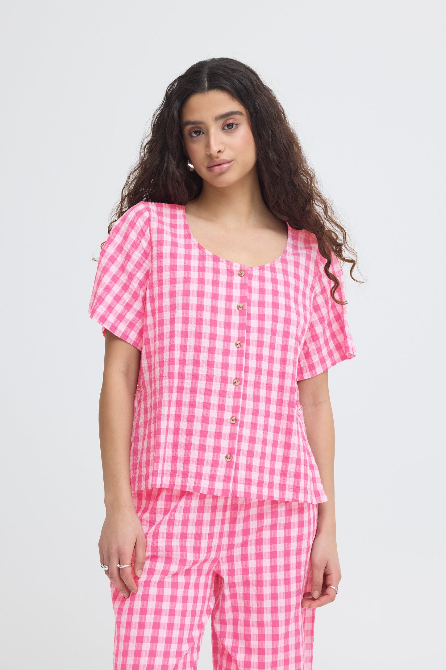Ihfelicia Top - Very Berry Gingham
