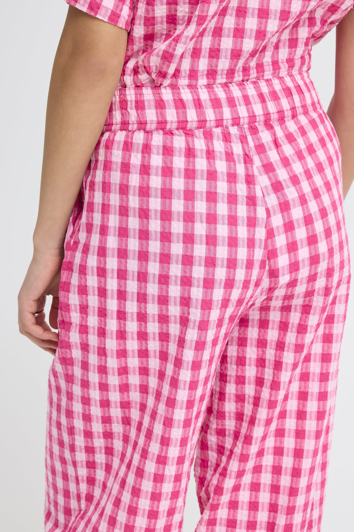 Ihfelicia Trousers - Very Berry Gingham