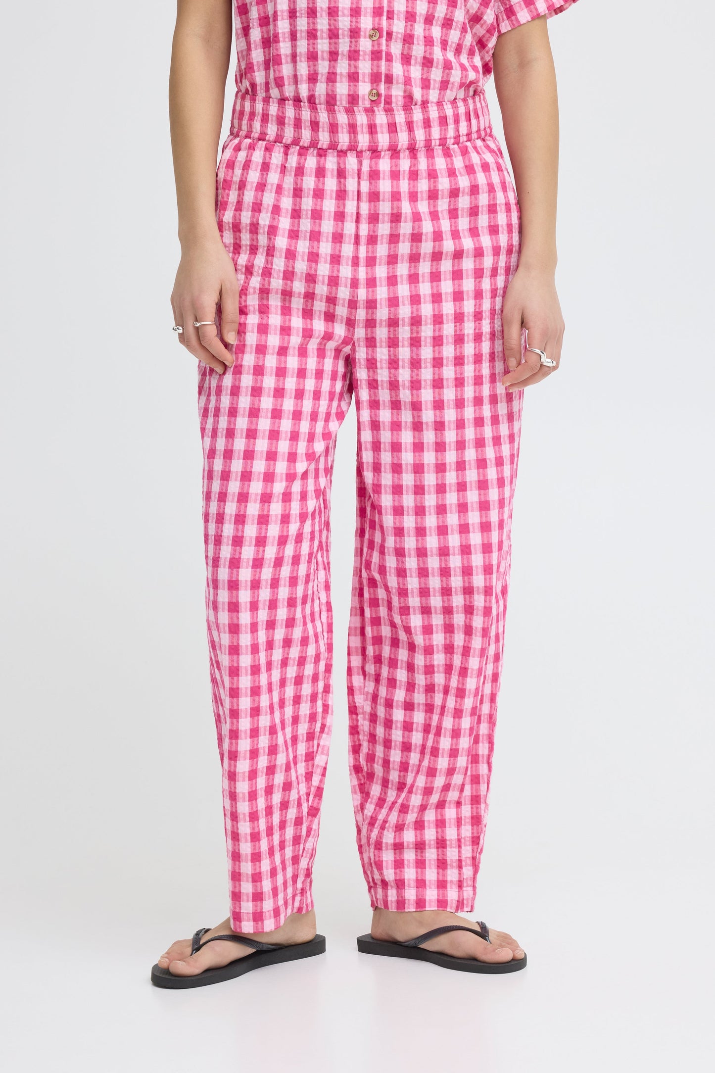 Ihfelicia Trousers - Very Berry Gingham