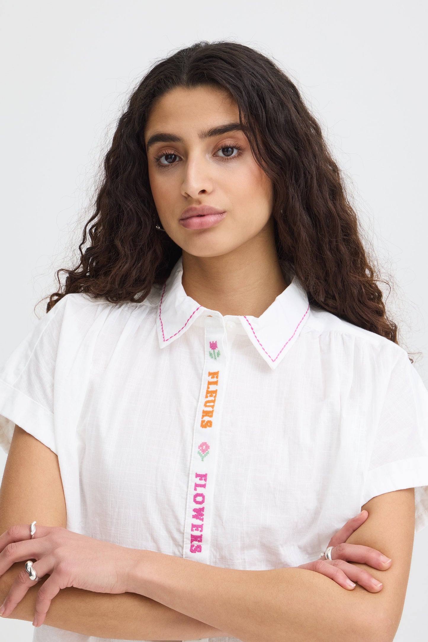 Ihloliva Shirt - White Flowers