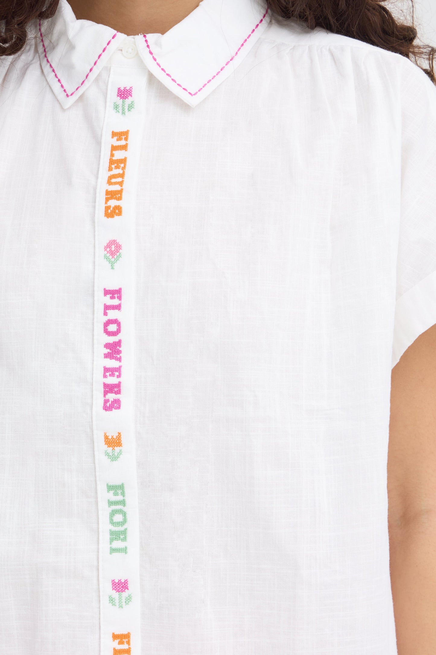 Ihloliva Shirt - White Flowers